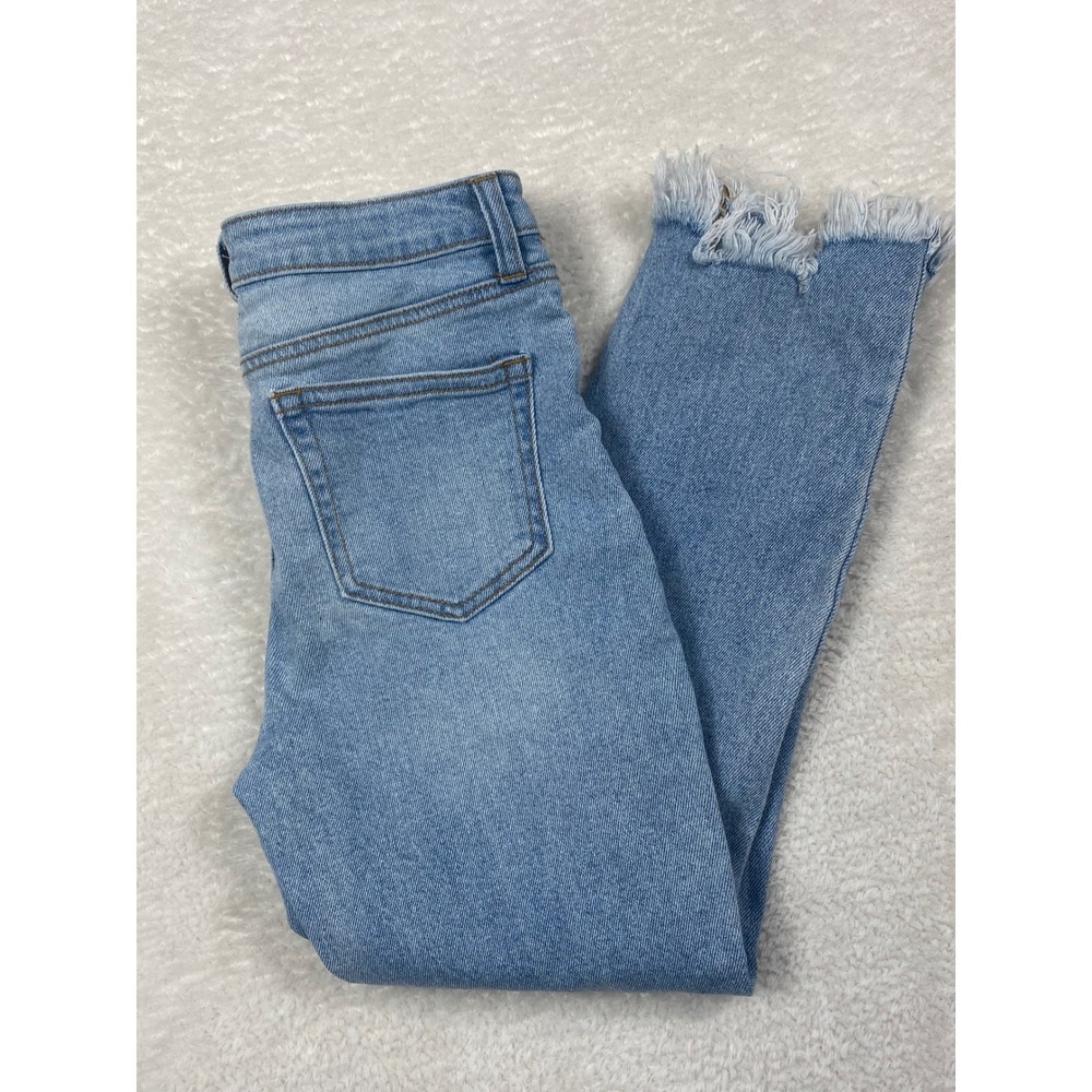 Chelsea Violet Girls Size 12 Distressed Frayed Hem Light Wash Jeans Streetwear‎